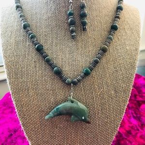 Jade/Jadeite and Sterling Silver Set